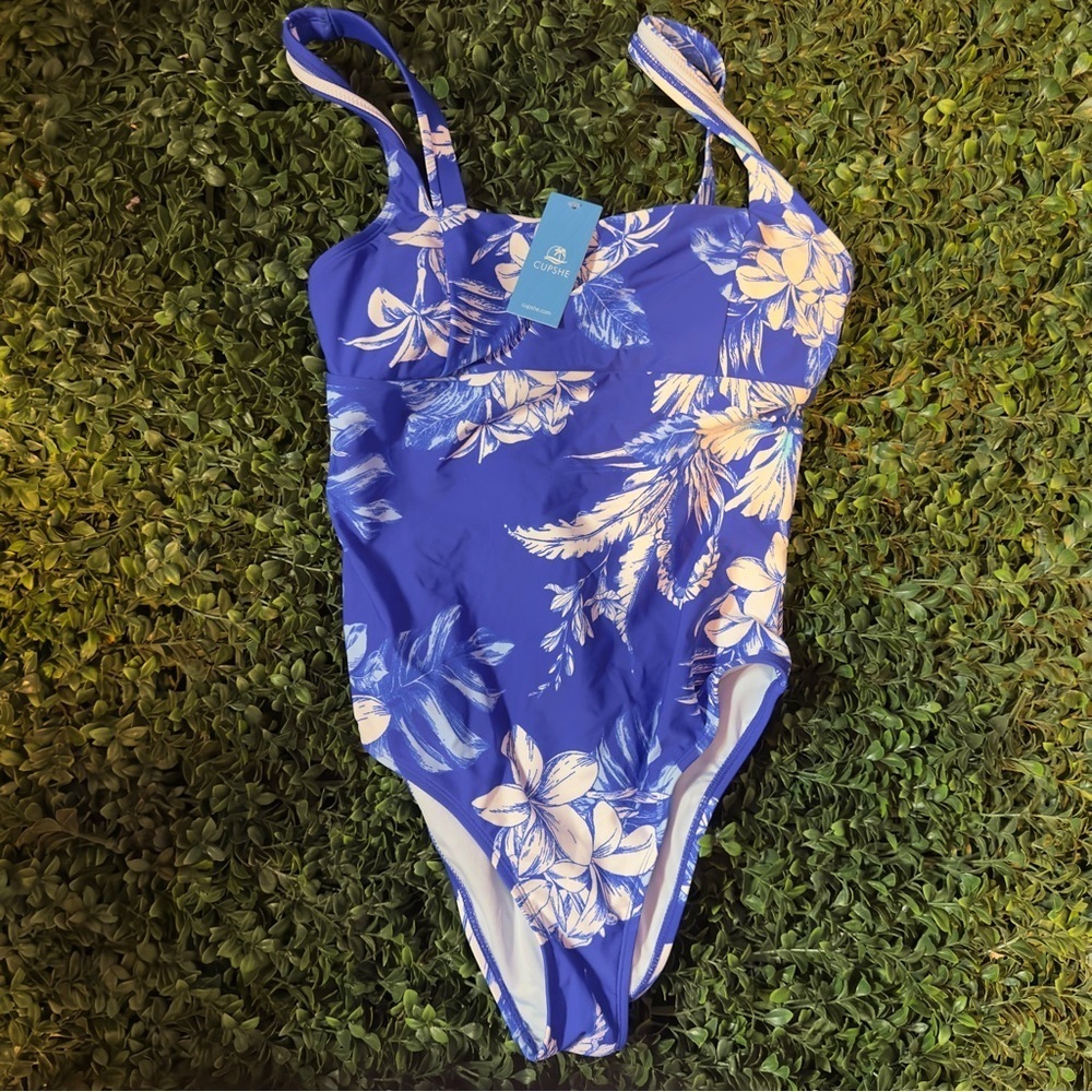 Blue Floral Swimsuit